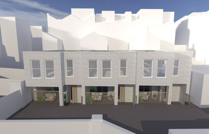 college place, brighton, render, mews houses, new build